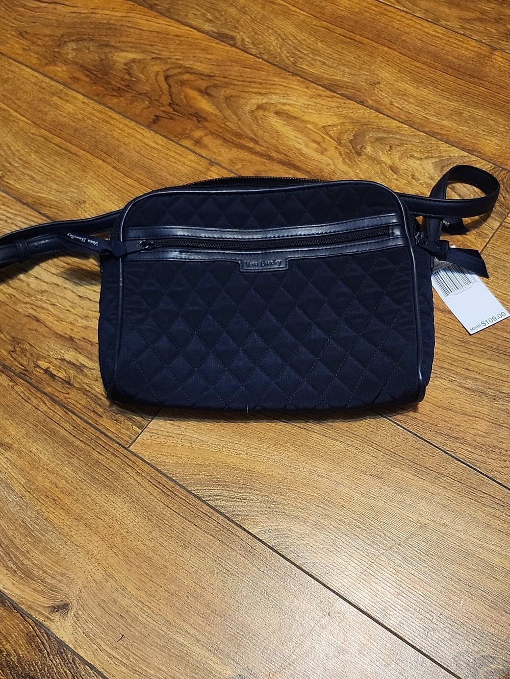 Vera Bradley Quilted Crossbody Bag in Navy Blue